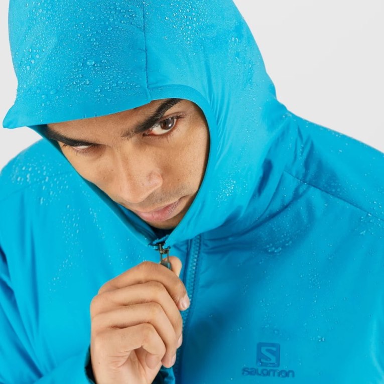 Turquoise Salomon Outrack Men's Insulated Jackets | IE OX1903